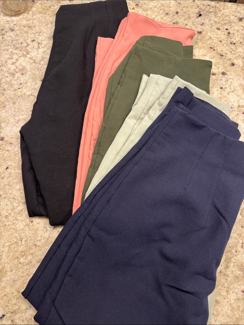 Zara Womens High Waist Trousers - Navy, Black, Coral, Olive, Sage